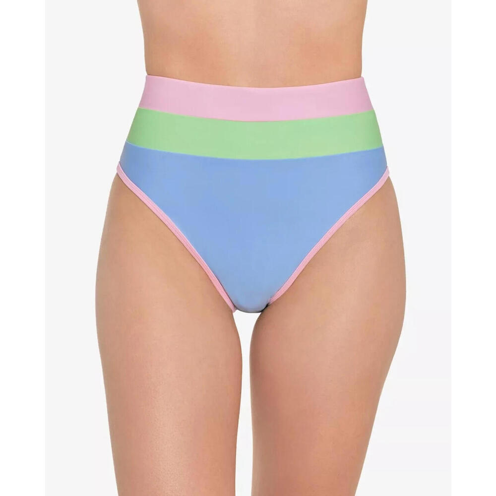 Salt + Cove Juniors' Colorblocked High Waist Bikini Bottoms Size L